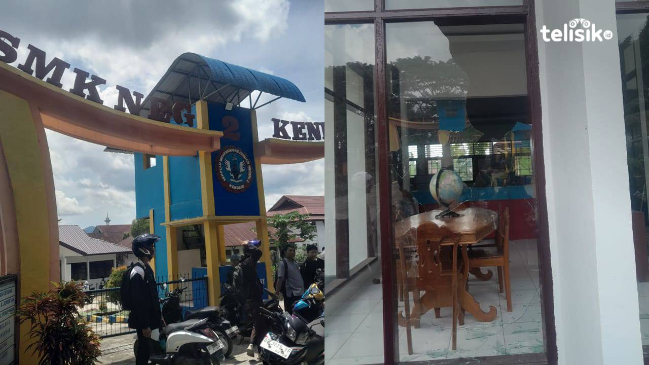 SMKN 2 Kendari Diserang Sekelompok Orang, Pegawai dan Siswa Kena Lemparan Batu