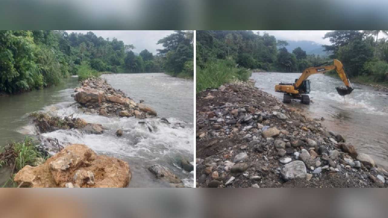 Tanggul Irigasi Rante Baru Kolaka Utara Jebol Puluhan Meter Diterjang Banjir