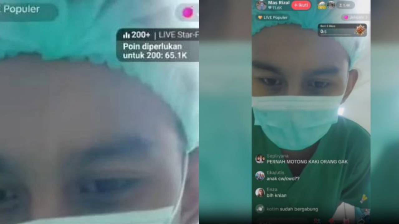 Video Viral Dua Nakes Live TikTok saat Operasi Persalinan
