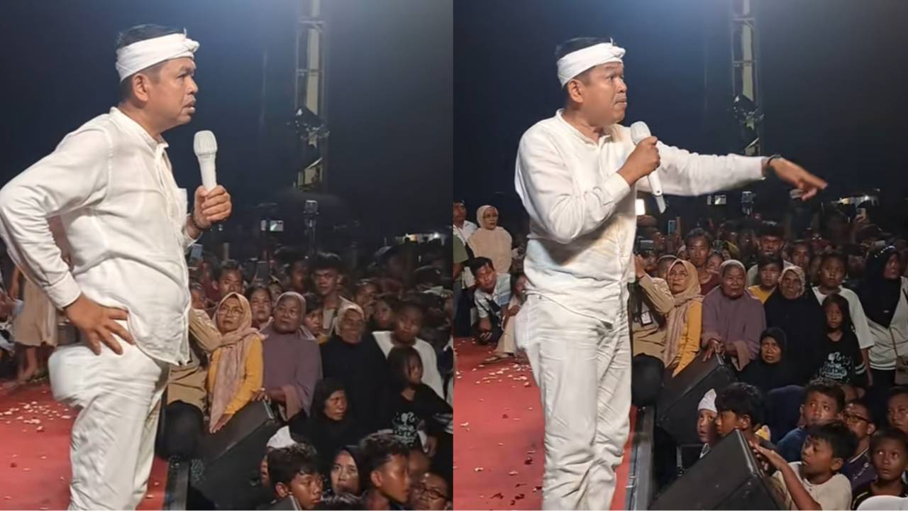 Viral Dedi Mulyadi Murka Tunjuk-tunjuk dan Tak Terima Pemuda Bawa Spanduk: Gak Punya Otak Kamu