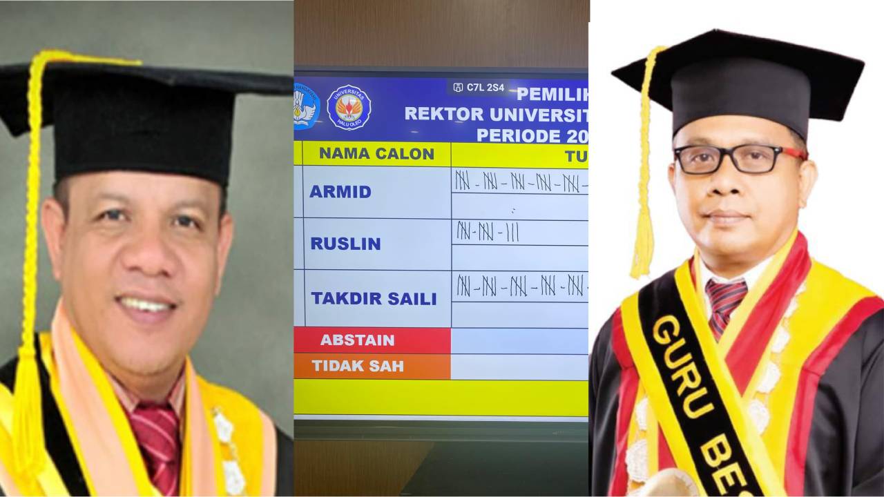 Prof Armid Unggul Satu Suara dari Prof Takdir Saili dalam Pilrek UHO
