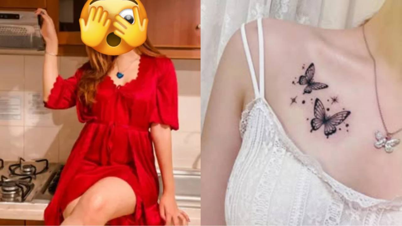 Viral, Link Video Syur 6 Menit 50 Detik Artis Inisial RP Tato Kupu-Kupu dengan Lingerie Merah Menyala