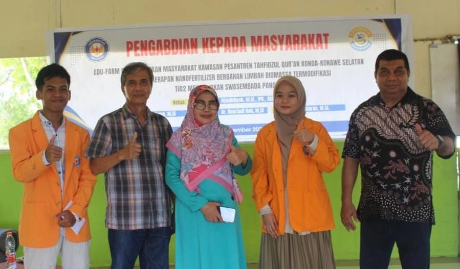 Dosen UHO Dorong Kemandirian Pangan Pesantren Lewat Inovasi Pupuk Nano dari Limbah Biomassa