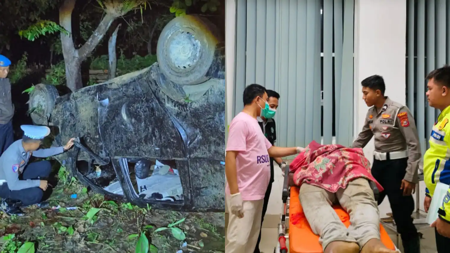 Mobil Randis Muna Barat Terguling di Lakapodo Muna, Pengemudi Tewas di Tempat