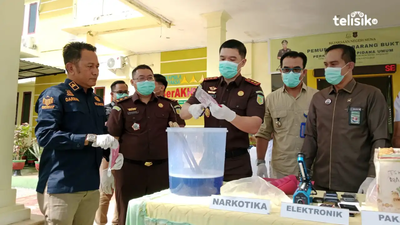 Pemusnahan Barang Bukti di Kejari Muna, Sabu Terus Meningkat