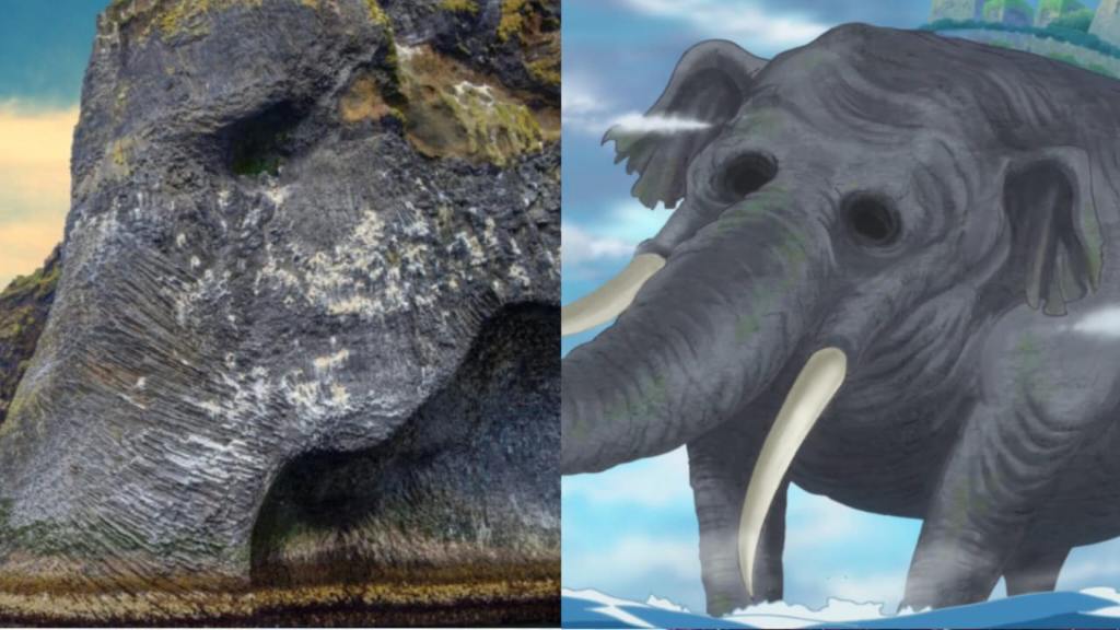 Unik: Pulau Heimaey Islandia Berbentuk Gajah, Mirip Zunesha dari Serial Anime One Piece
