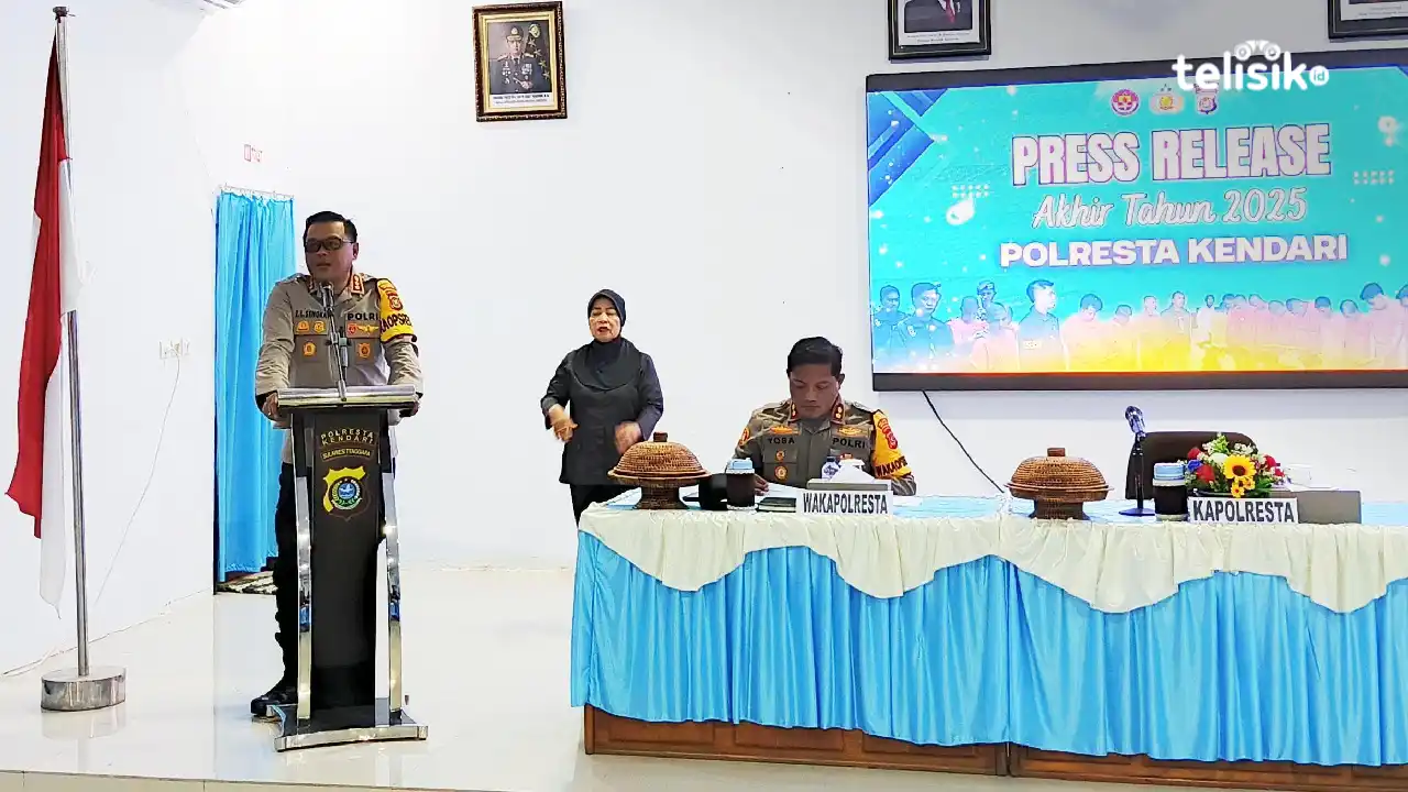 Sepanjang Tahun 2025 Polresta Kendari Tangani 1.118 Kasus, Didominasi Tindak Pidana Konvensional