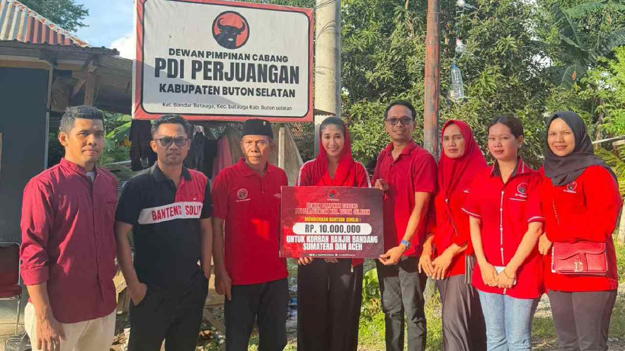 Kader PDIP Buton Selatan Galang Donasi untuk Korban Banjir Bandang Sumatra