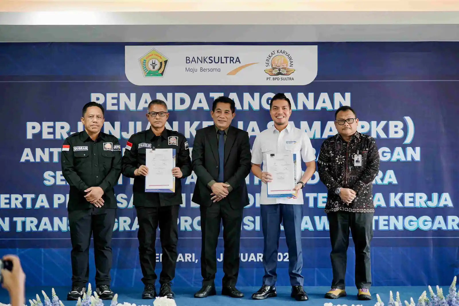 Manajemen dan Serikat Karyawan Bank Sultra Teken PKB, Perkuat Hubungan Industrial