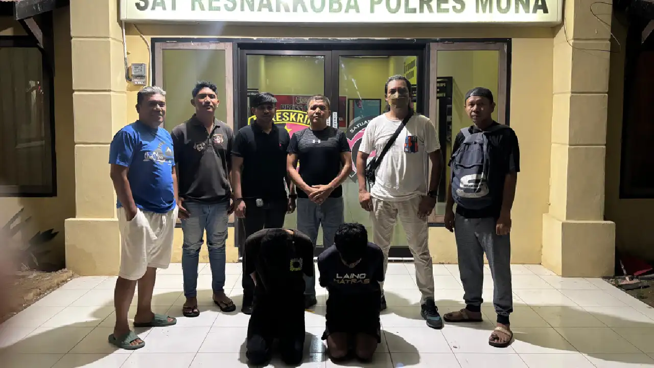 Satres Narkoba Polres Muna Tangkap Dua Remaja Pengedar Sabu Jaringan Rutan Kelas IIB Raha