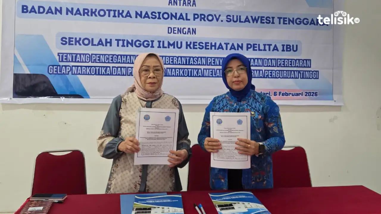 STIKes Pelita Ibu Kendari jadi Motor Kampus Bersinar, Teken Kerja Sama Anti Narkoba dengan BNN Sultra