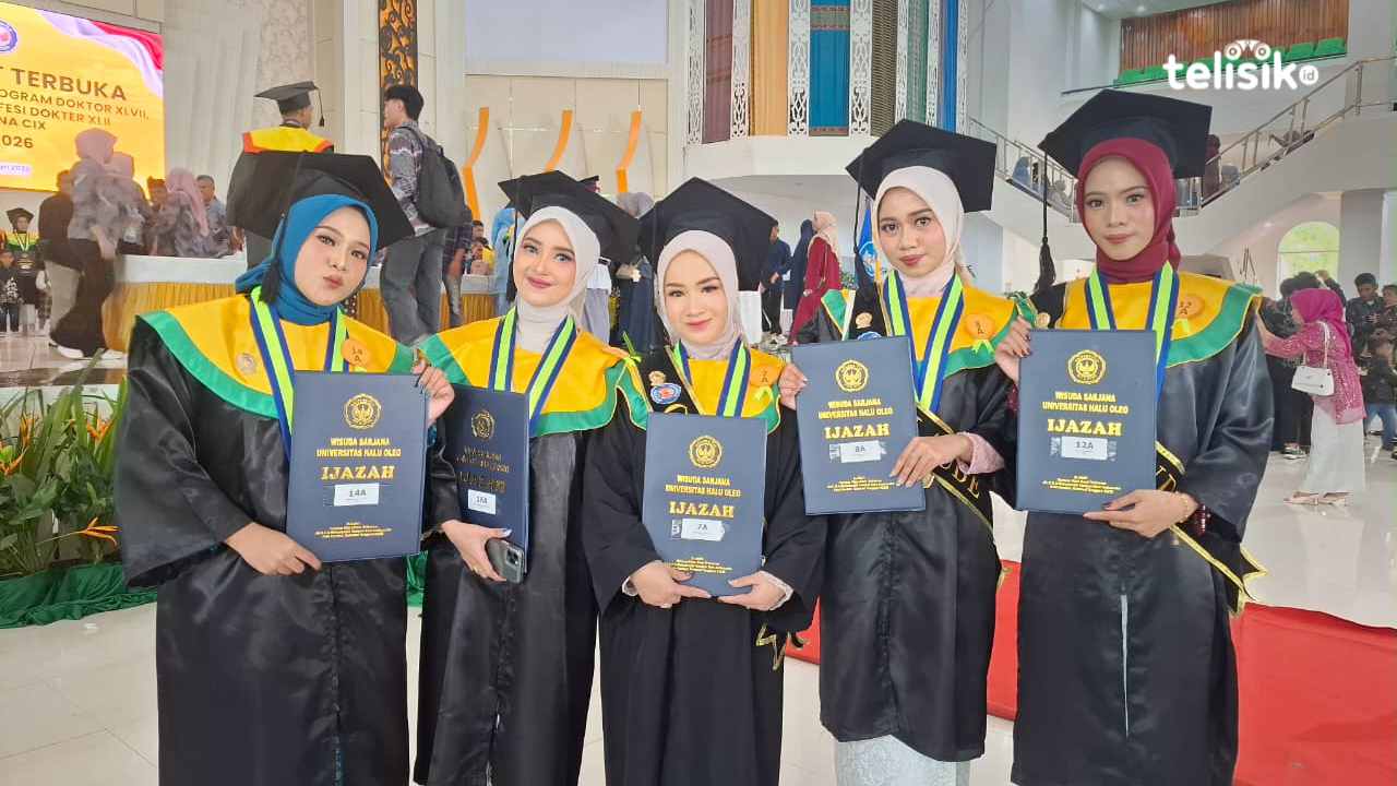 UHO Kendari Kukuhkan 782 Lulusan, Terapkan Sistem Wisuda Fleksibel Berbasis Kuota
