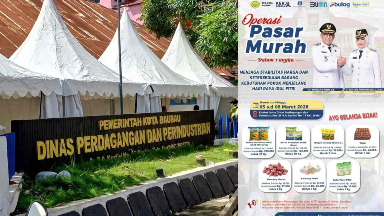 Pemkot Baubau Bakal Laksanakan Operasi Pangan Murah 5-8 Maret, Ini Syaratnya