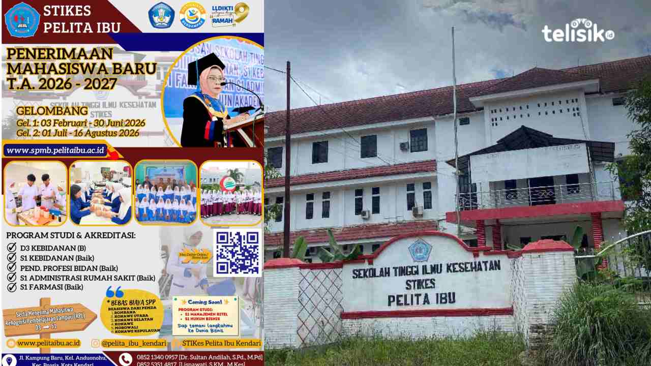 Pelita Ibu Kendari Buka Pendaftaran Mahasiswa Baru 2026, Gratis SPP dan Banjir Beasiswa