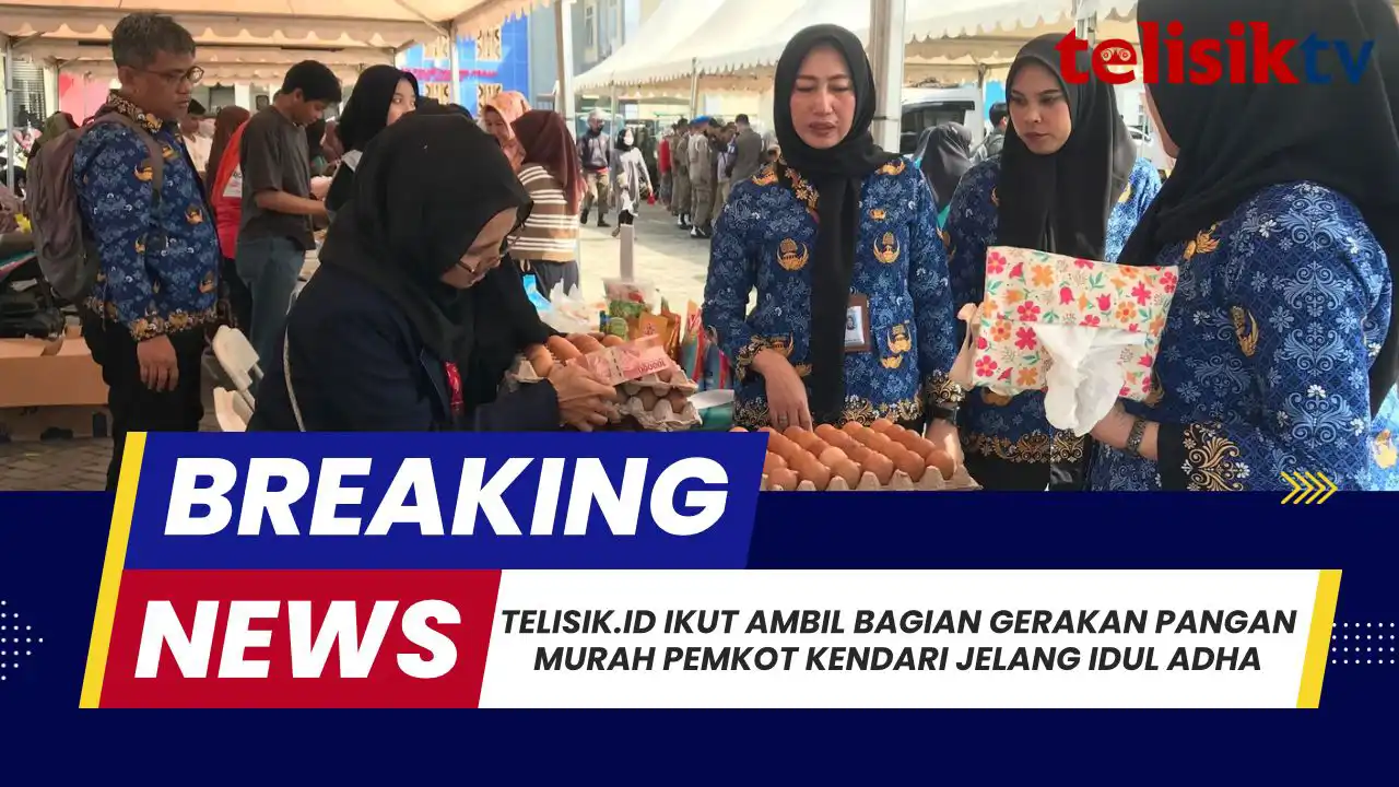TELISIKTV: Telisik.id Ikut Ambil Bagian Gerakan Pangan Murah Pemkot Kendari Jelang Idul Adha