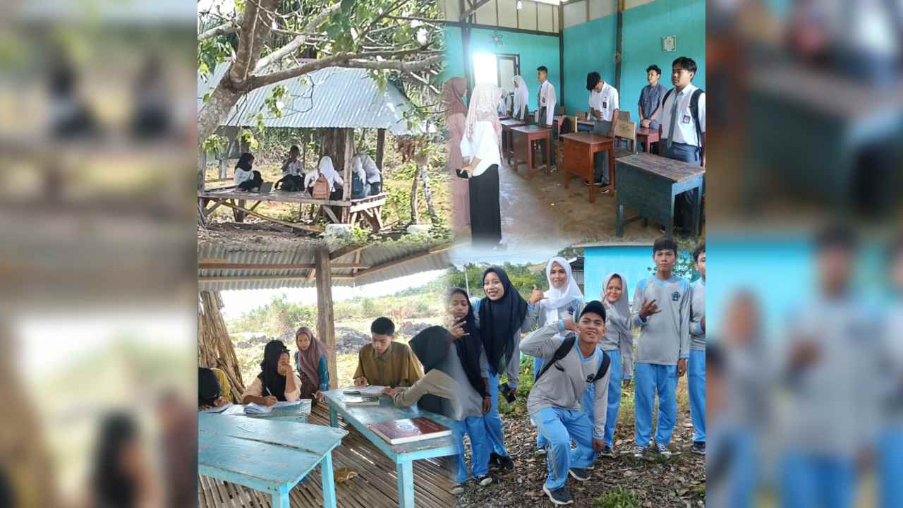 Dibangun Hasil Jual Motor, SMK Fortuna Wakatobi Tetap Berprestasi Meski Siswa Belajar di Bawah Pohon