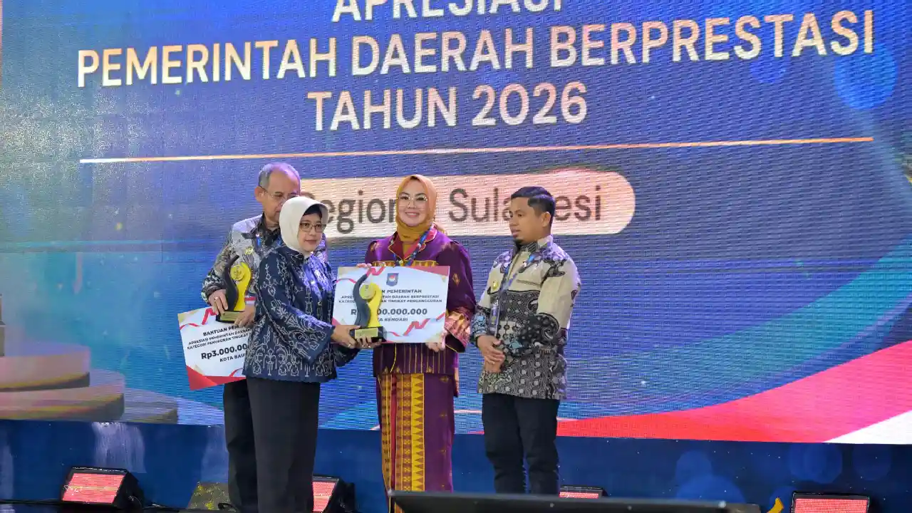 Kendari Sabet Peringkat II Penurunan Pengangguran se-Sulawesi, Dapat Insentif Rp 2 Miliar