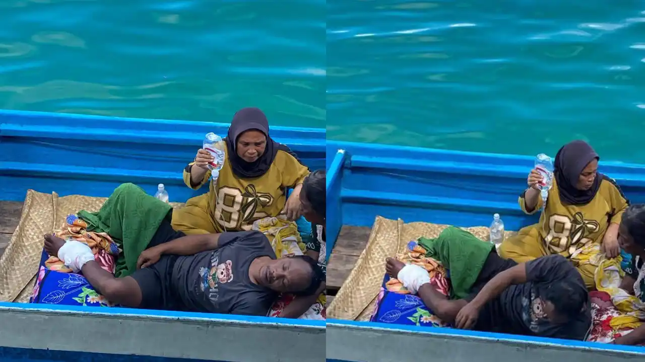 Viral Pasien Asal Wakatobi Dirujuk dengan Perahu Bodi Batang ke Baubau, Keluarga Sebut Kondisi Darurat