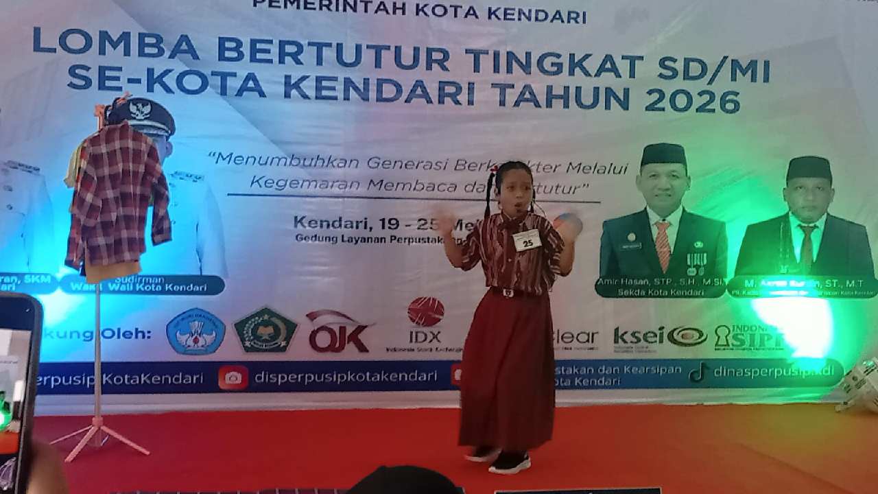 Fatimah Az Zahra Juara Lomba Bertutur Kota Kendari, SDN 22 Matangkan Persiapan ke Tingkat Nasional