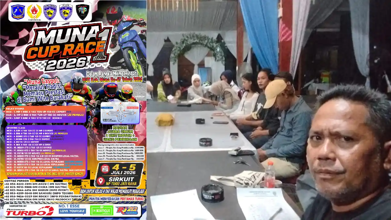 Kejuaraan Road Race Siap Meriahkan HUT ke-61 Muna, Hadiah Utama Sepeda Motor