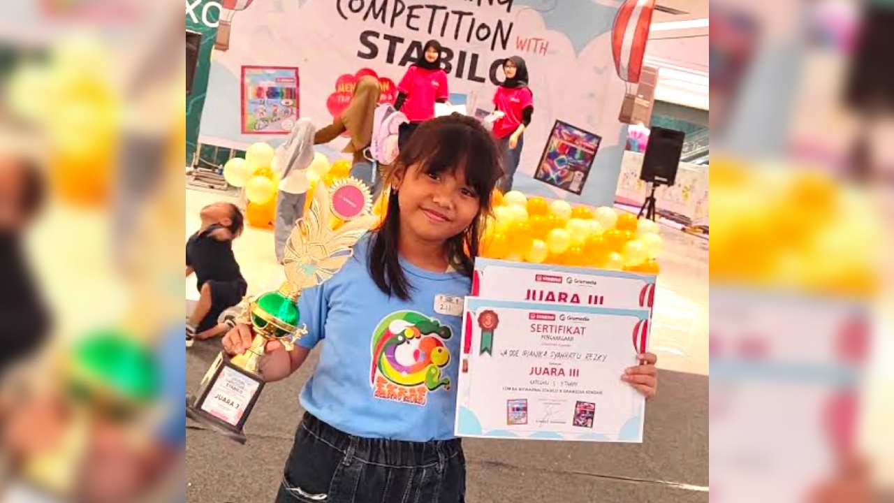 Ainka Asal Baubau Raih Juara 3 Lomba Mewarnai Nasional