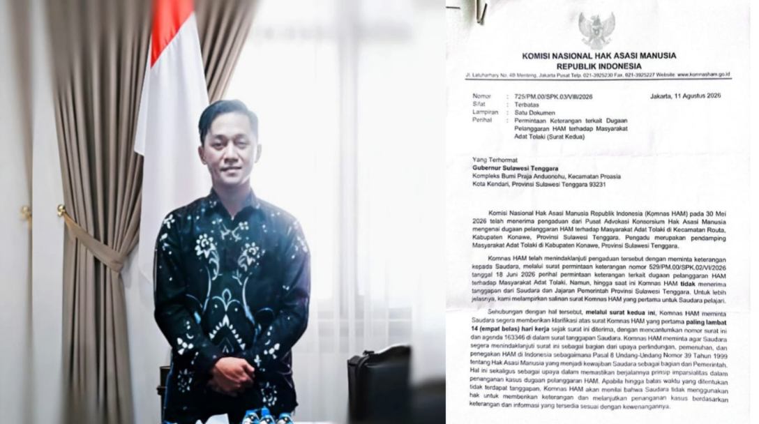 Komnas HAM Layangkan Surat Klarifikasi ke Gubernur Sultra Soal Dugaan Pelanggaran HAM Masyarakat Adat Tolaki Routa Konawe