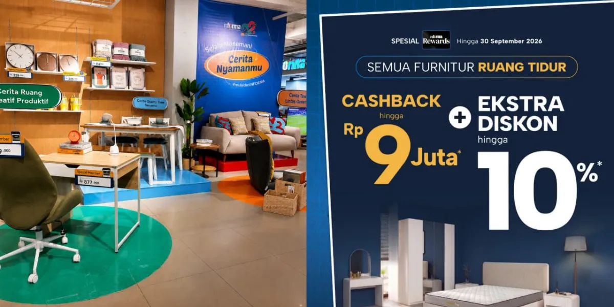 Informa Kendari Tebar Promo Furniture Kamar, Cashback Rp 9 Juta dan Diskon 10 Persen hingga Akhir September