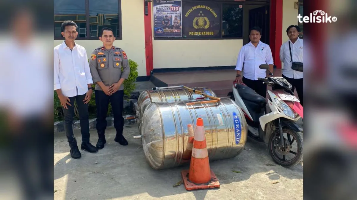 Polsek Katobu Serahkan Pencuri Tower Dinas Perpustakan Muna ke Jaksa