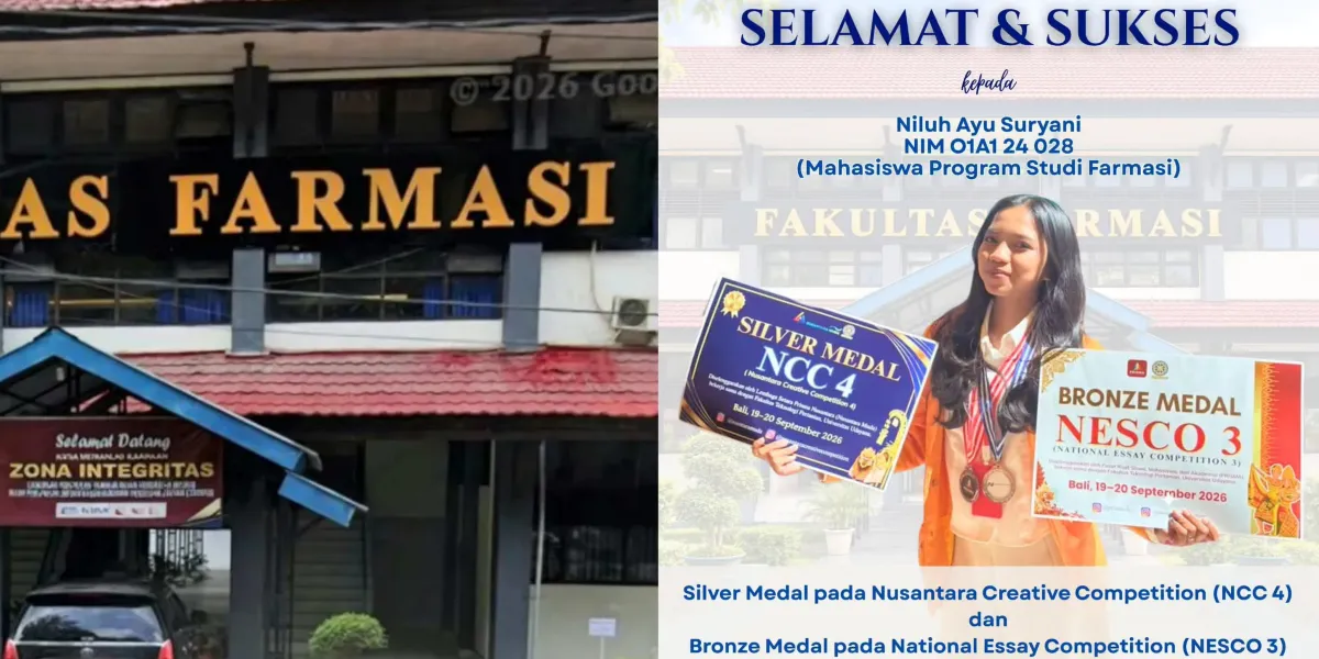 Mahasiswi Farmasi UHO Raih Dua Medali Nasional di Bali Lewat Inovasi Daun Kelor dan Esai Herbal